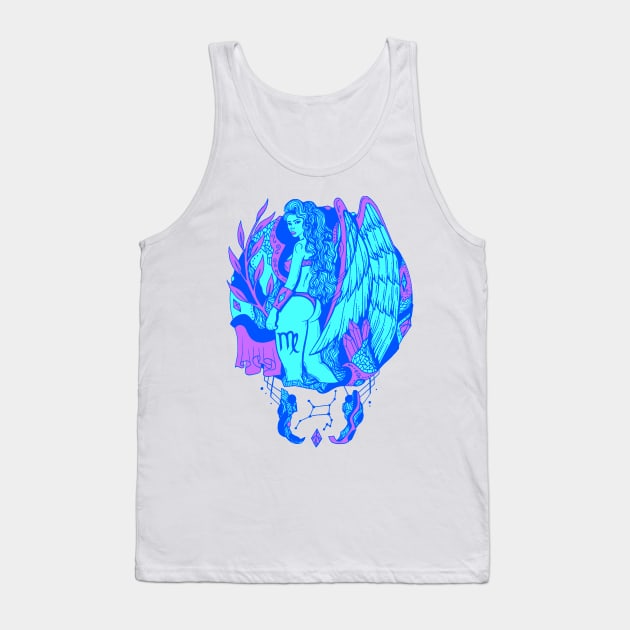 Blue Virgo Beauty Tank Top by kenallouis